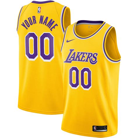 The logos below are in chronological order. Nike Los Angeles Lakers Gold Custom Swingman Jersey - Icon Edition
