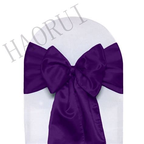 Free Shipping X Pcs Purple Satin Wedding Chiffon Stretch