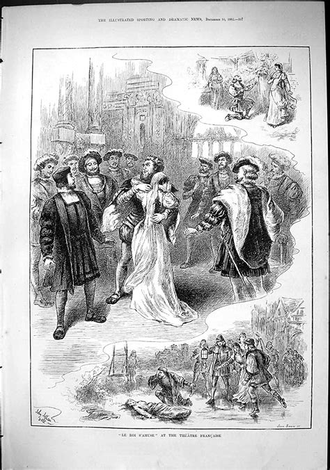 Amazon｜1882 の Le Roi Samuse の劇場の Francaise 俳優のロマンスのジョンの恋人の Jellicoe の印刷物｜アートワーク・ポスター オンライン通販