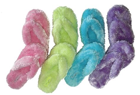 Sleep Innovations Womens Fuzzy Flip Flop Slippers Free Shipping On