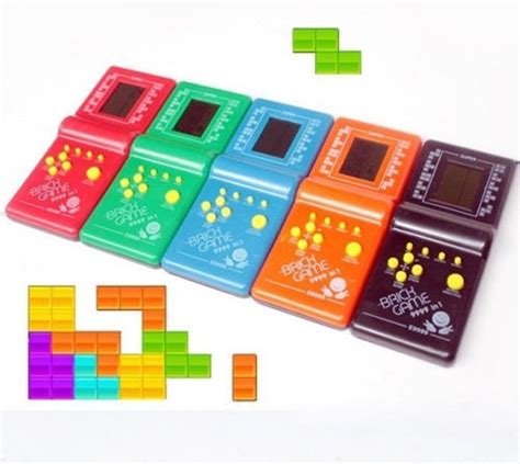 High Light Childhood Developmental Tetris Game Hand Held Electronic
