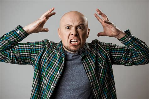 Angry Rage Young Man Shouting Over Beige Background Stock Photos Free