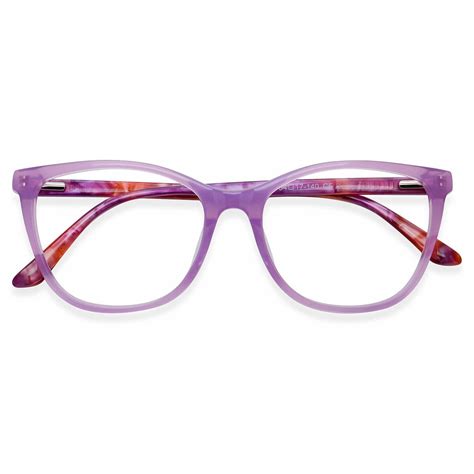 H5088 Oval Purple Eyeglasses Frames Leoptique