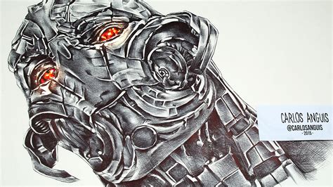 Drawing Ultron Prime From Avengers Age Of Ultron Youtube