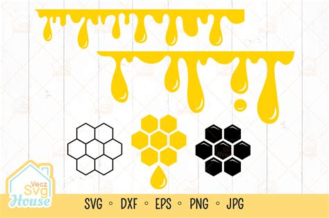 Honey Dripping Border Graphic By Veczsvghouse · Creative Fabrica