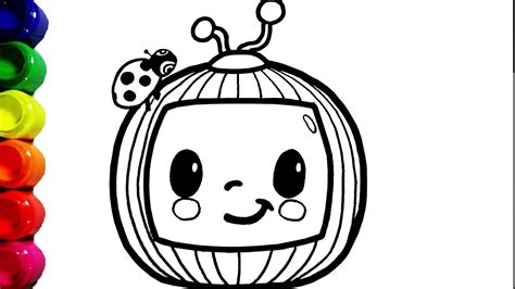 Cocomelon Clipart Black And White Cocomelon Coloring Pages Png