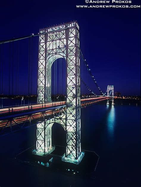 View Of George Washington Bridge At Night High Definition Photo