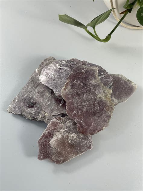 High Quality Lepidolite Mica Slice Raw Natural Crystal For Etsy