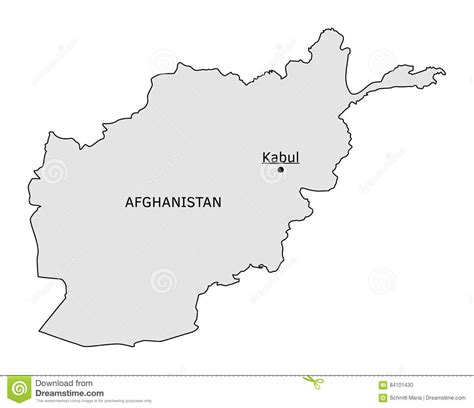 Kábul Mapa Mapa Politico De Afganistan Con La Capital Kabul Y Las