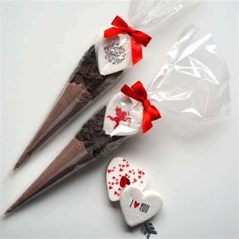 Hot Chocolate Cone With Heart Marshmallows Candy With A Twist