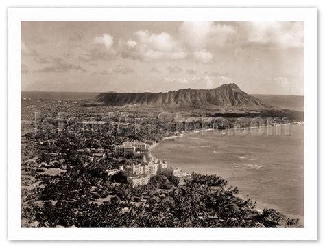 Waikiki Area And Diamond Head Crater Honolulu Oahu Th Territory