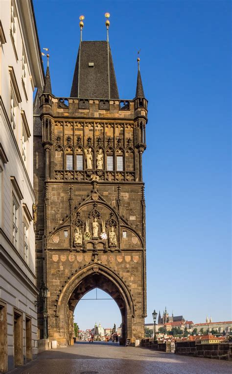 the stunning old town bridge tower in prague czech republic was built in 1380 prague czech