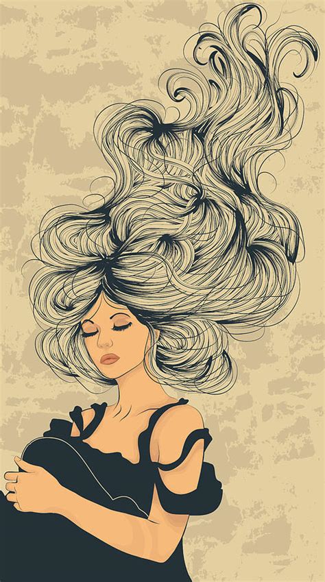 Woman With Long Flowing Hair Digital Art By Transfuchsian Fine Art