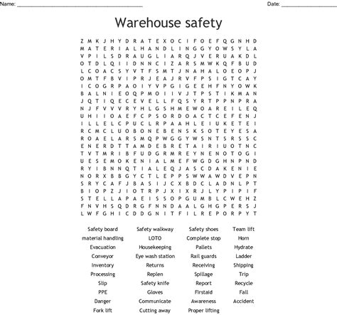 Workplace Safety Word Search Wordmint