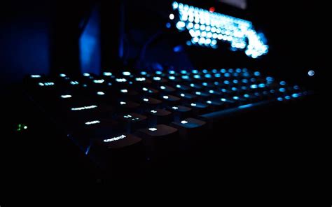 Tech Keyboards Mechanical Keyboard Glowing Bokeh Gaming Laptop Pc