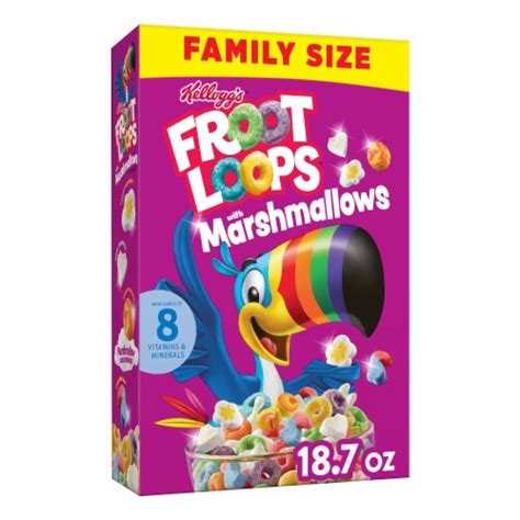 Kelloggs Froot Loops Original With Marshmallows Cold Breakfast Cereal