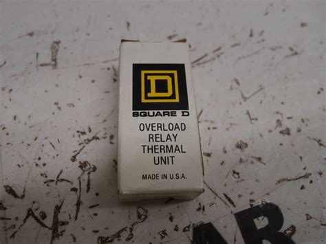 Square D Overload Relay Thermal Unit Chart