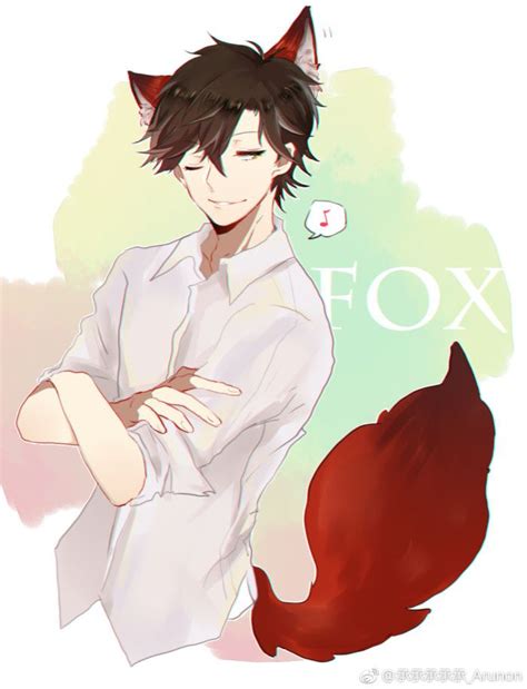 Red Tail Boy Anime Fox Boy Anime Neko Fox Boy
