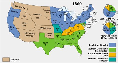 The election of 1860 wall map. Lincoln Belongs To The Ages: November 2010
