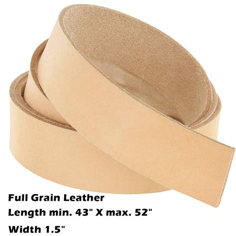 52 54 Inch Veg Tan Tooling Cowhide 8 9 Oz Leather Belt Blanks Belt