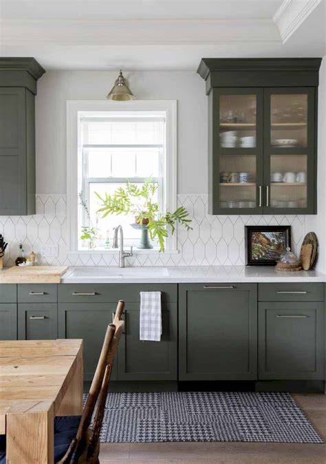 85 Beautiful Farmhouse Kitchen Backsplash Ideas Decoradeas Green