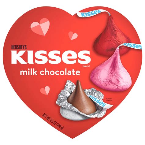 Hersheys Kisses Milk Chocolate Valentines Candy Heart Box Shop