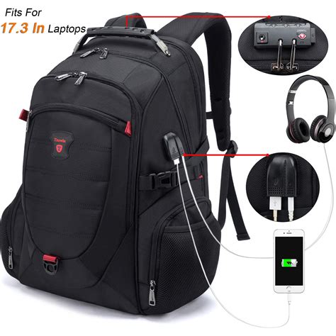 Tzowla 173 In Travel Laptop Backpack Anti Theft Water Resistant