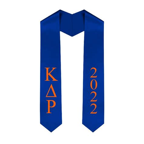 Kappa Delta Rho Greek Lettered Graduation Sash Stole With Year Best