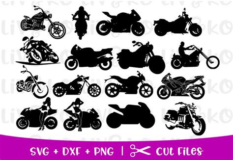 Motorcycle Bundle Svg Motorcycle Svg Motorcycle Cut File Etsy