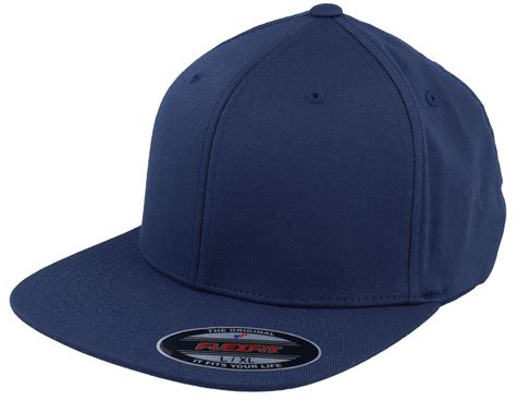 Flat Brim Navy Fitted Flexfit Cap