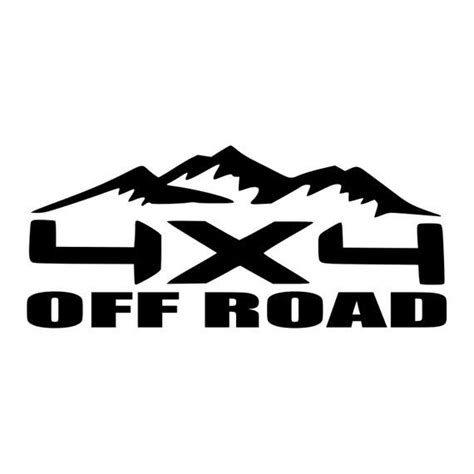 Pair 4x4 Off Road V2 Vinyl Decal Stickers 4 By 4 Truck 4 X 4 4wd 4