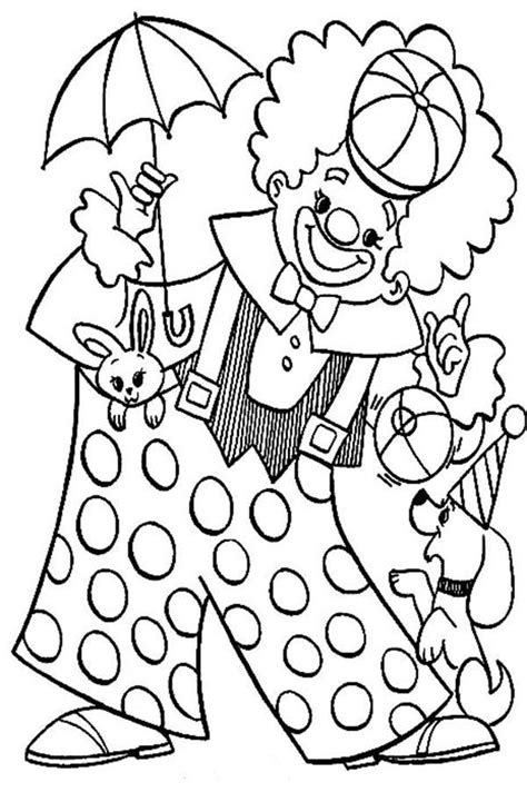 Clown Coloring Coloring Pages