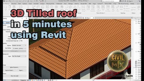 3d Tilled Roof Modeling In Revit Youtube