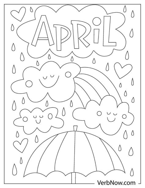 Free APRIL Coloring Pages Book For Download Printable PDF VerbNow