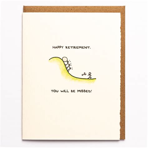 Retirement Card Cute Happy Retirement Sweet Fun Funny Adorable Etsy