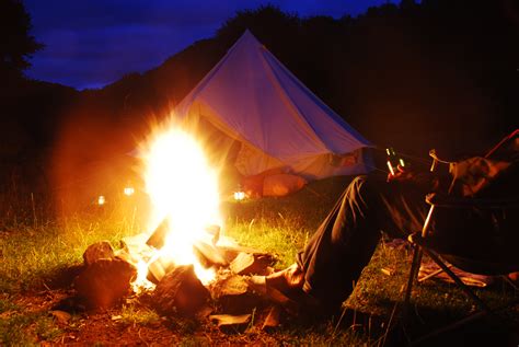 Tent Camp Site On Snowdonia Coast