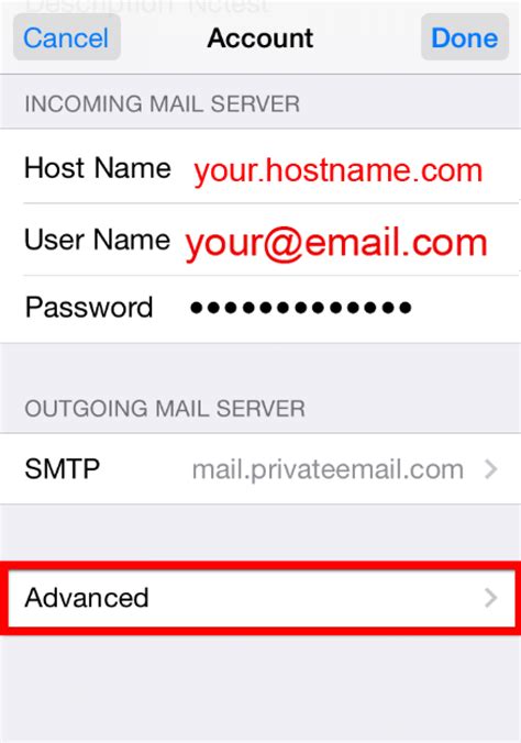 When Adding Email To Iphone What Is Host Name Polremarks