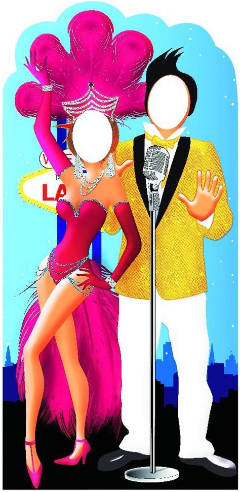 Vegas Couple Stand In Cardboard Cutout Party Props Cutout Cardboard