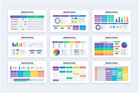 Project Status Infographics Keynote Template Template For Etsy