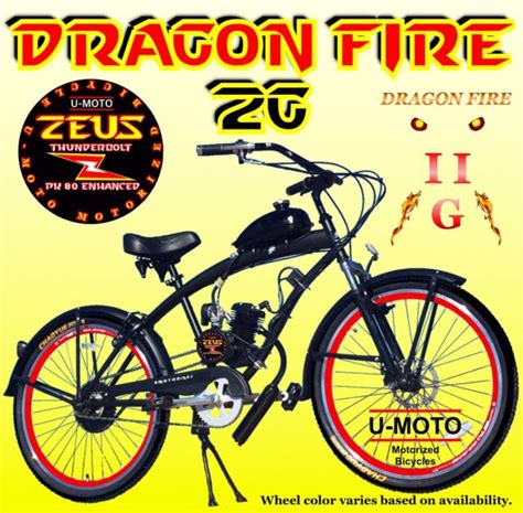 2 Stroke 66cc80cc Motorized Bike Kit With 26 Cruiser Bike High