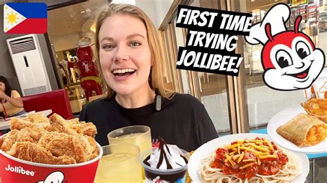 First Time Trying Jollibee In The Philippines Jollibee Grand Opening