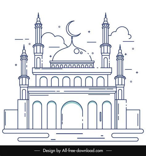 Islamic Mosque Calligraphy Design Vectors Free Download 2664 Editable
