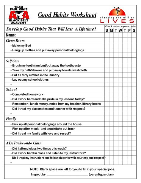 16 Healthy Habits Worksheets For Teens