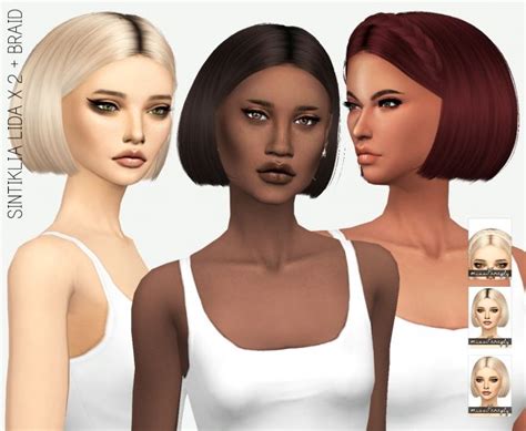 Sintiklia Lida Solids And Dark Roots Braid At Miss Paraply Sims 4