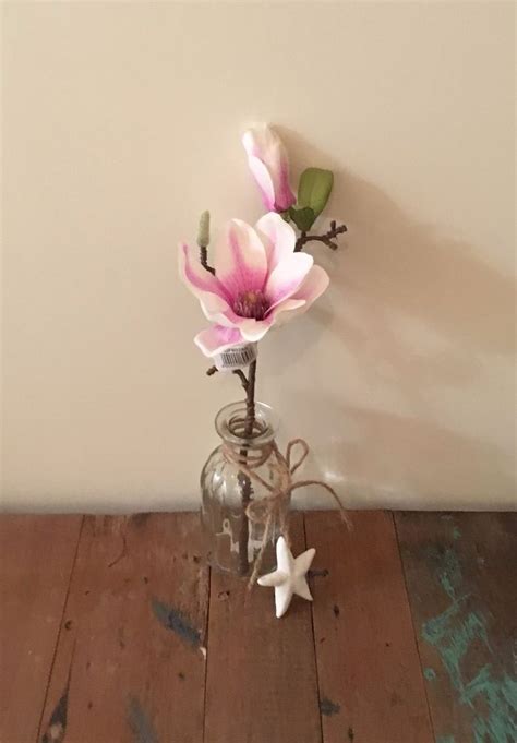 Brightening up home interiors can't get any simpler than this. NEW ARTIFICIAL FAKE SILK FLOWER 37CM MAGNOLIA PICK PINK ...