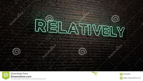 Relatively Realistic Neon Sign On Brick Wall Background 3d Rendered