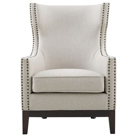 crystal city roswell wing back chair in beige nfm linen accent chairs linen wingback chair