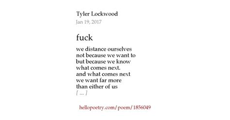 fuck by tyler lockwood hello poetry