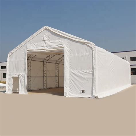 Lightweight Temporary Garage Shelter Double Truss Frame Easy Setup Tent