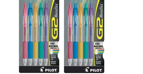 Pilot G2 Metallics Gel Pen Fine Point Metallic Ink 5pack Only 484